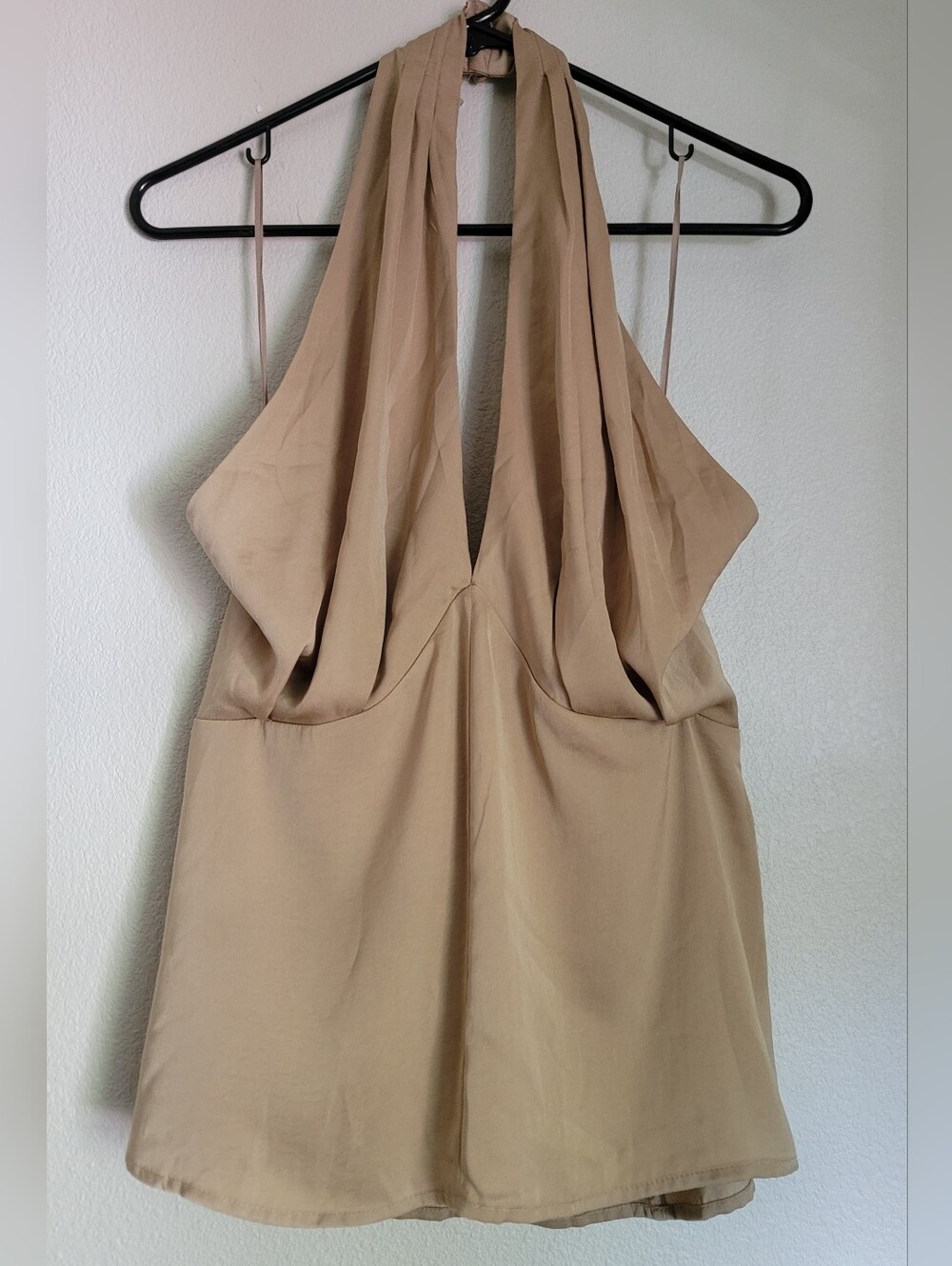 Banana Republic Beige Zip-Back Shell Top